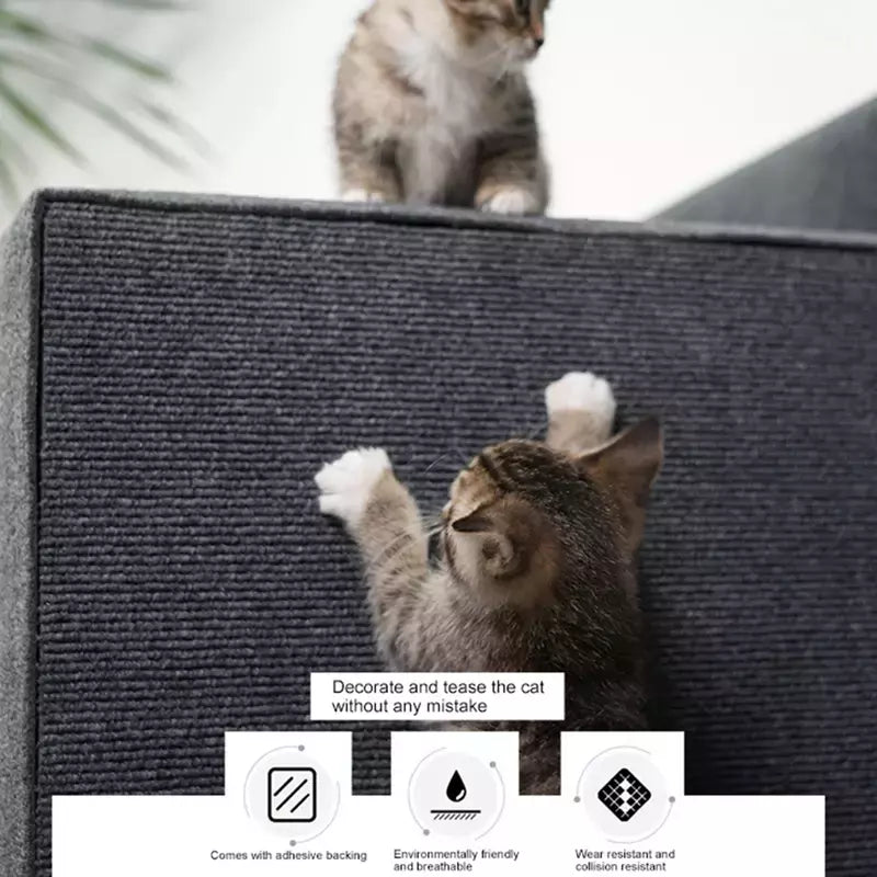 Anti gato risco sofá diy gatos placa de risco sofá proteção patas afiar aparável auto-adesivo tapete gatos placa de risco