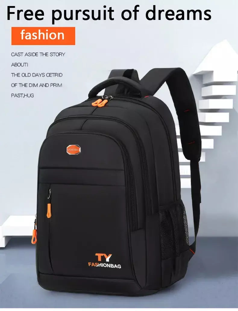 Mochila com zíper multicamadas, mochila de viagem de grande capacidade, mochila para homens e mulheres, mochila para computador de negócios, estudante b