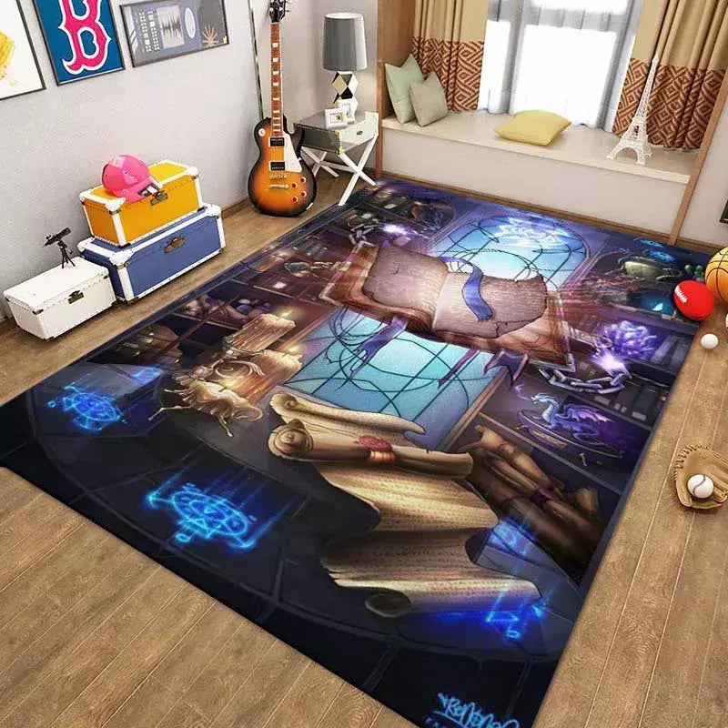 Tapete Padrão De Chapéu De Mágico De Harry Tapete, Capacho Criativo, Decoração De Casa, Filmes de magia, Sala De Estar, Tapete Do Banheiro, Quarto