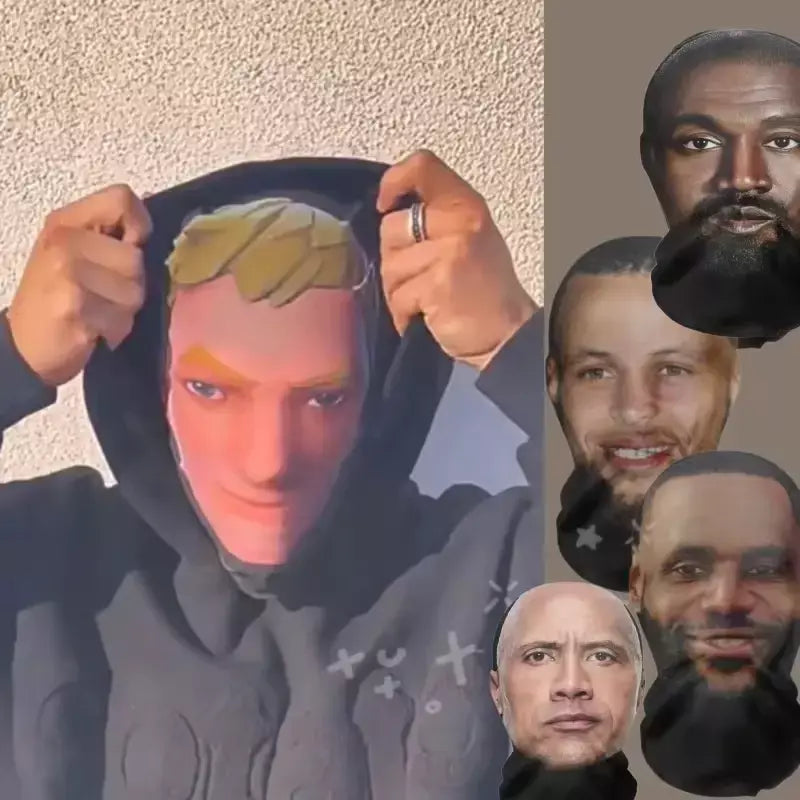 Máscara facial completa celebridade bola-jogo estrela máscara facial simulação kanye shiesty malha máscara para homens fontes de festa cosplay adereços novel