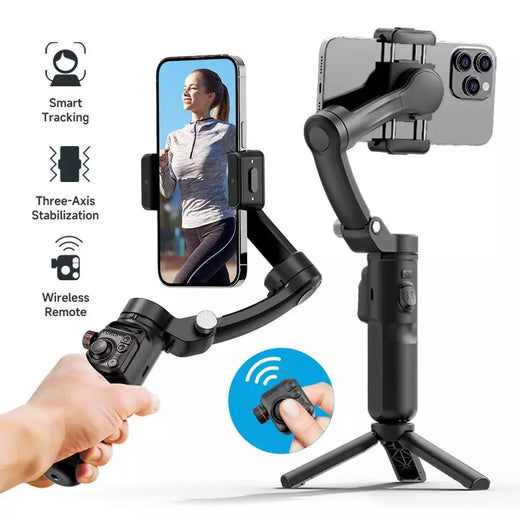 M02 novo estabilizador gimbal portátil de 3 eixos para smartphone com controle remoto sem fio para iphone android telefone rastreamento facial tiktok vlog
