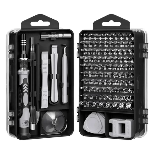 Conjunto de chave de fenda de precisão magnética 115 em 1, ferramentas de reparo eletrônico, driver de porca profissional para laptop, telefone, manutenção de pc