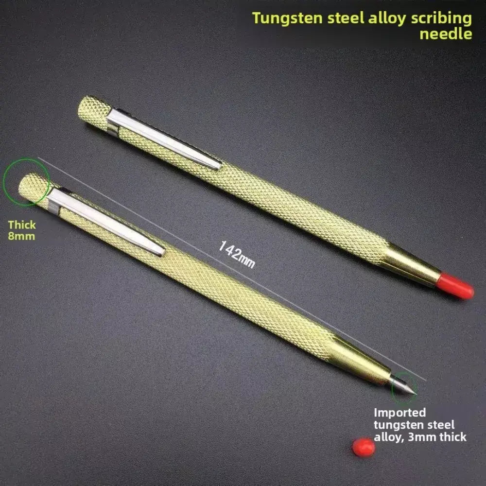 1/2/5 pçs diamante scriber caneta ponta de aço tungstênio marcador de carboneto caneta gravura para vidro cerâmica metal madeira gravura ferramentas manuais