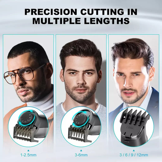 Kensen s30 4 em 1 máquina de cortar cabelo sem fio display led masculino aparador de barba/nariz recarregável barbeiro aliciamento kit máquina de corte de cabelo