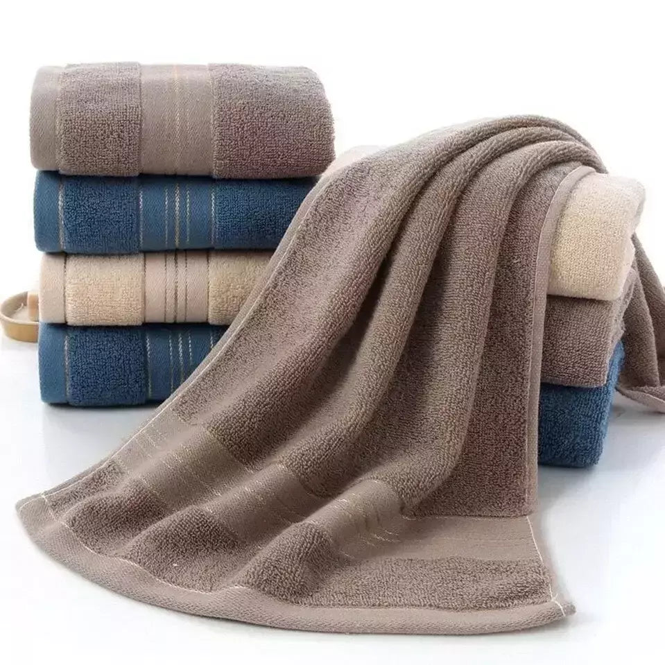 Toalha de algodão grosso altamente absorvente, toalhas de banho monocromáticas, microfibra Serviette, Cooling Towel, adequado para adultos e crianças