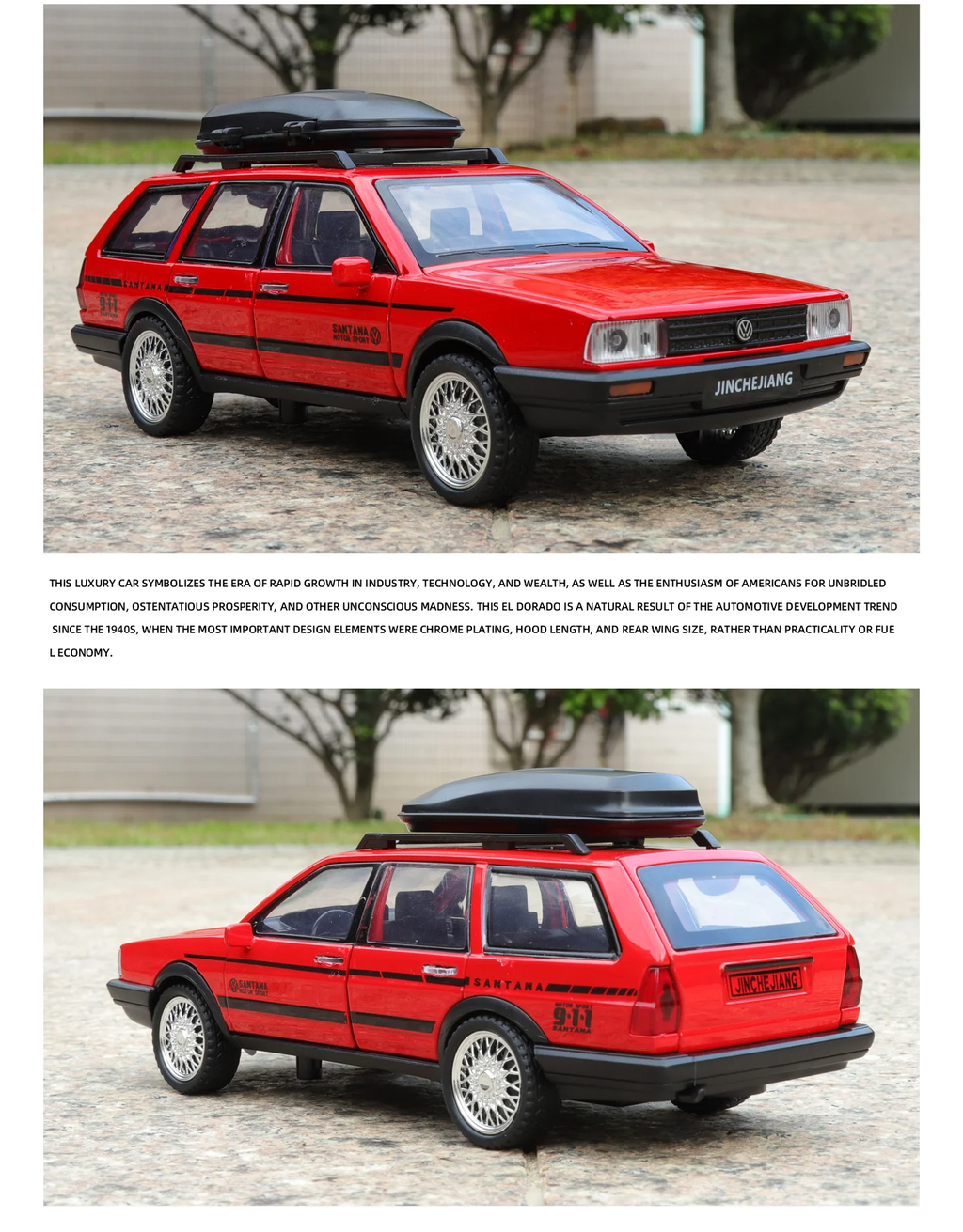 1:32 volkswagenwerk santana wagon liga de metal diecast modelo carro som & luz puxar para trás simulação clássica coleção hobby presente