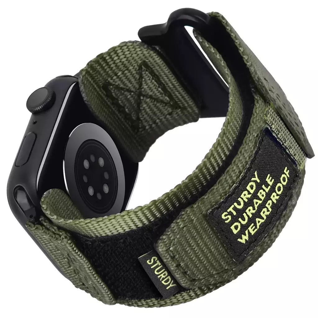 Banda de tecido de nylon para Apple Watch, compatível com as séries 9, 8, 7, 6, 5, 4, SE, Ultra2, 3, projetada para caber, 49mm, 42mm, 44 milímetros, 45 milímetros, 38 milímetros, 40 milímetros, 41 milímetros