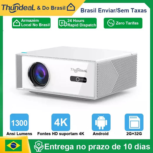 ThundeaL TD95W Projetor Android Full HD 1080P WiFi 2K 4K Home Cinema Portátil Smart TV Vídeo Reunião de filmes Projetor TD95 LED