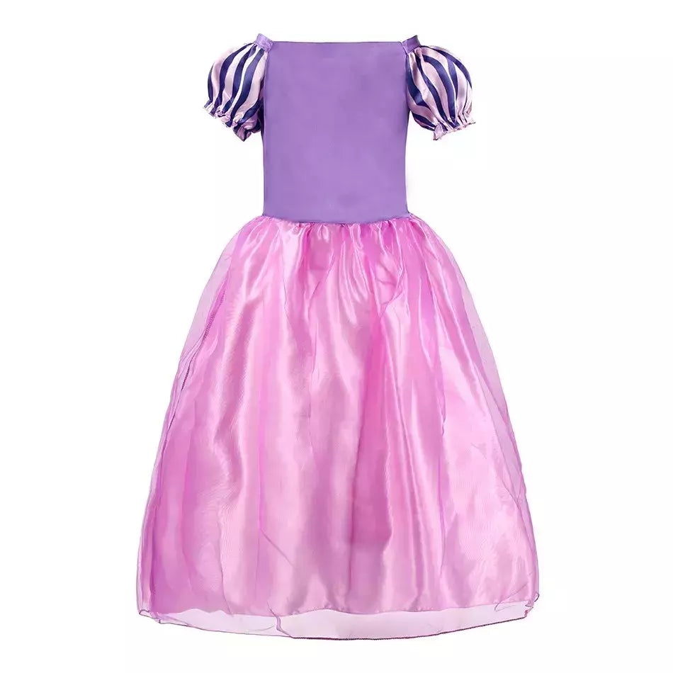 Crianças rapunzel vestido crianças festa emaranhado traje meninas verão aniversário fantasia cosplay carnaval roupas de halloween 3-8 anos