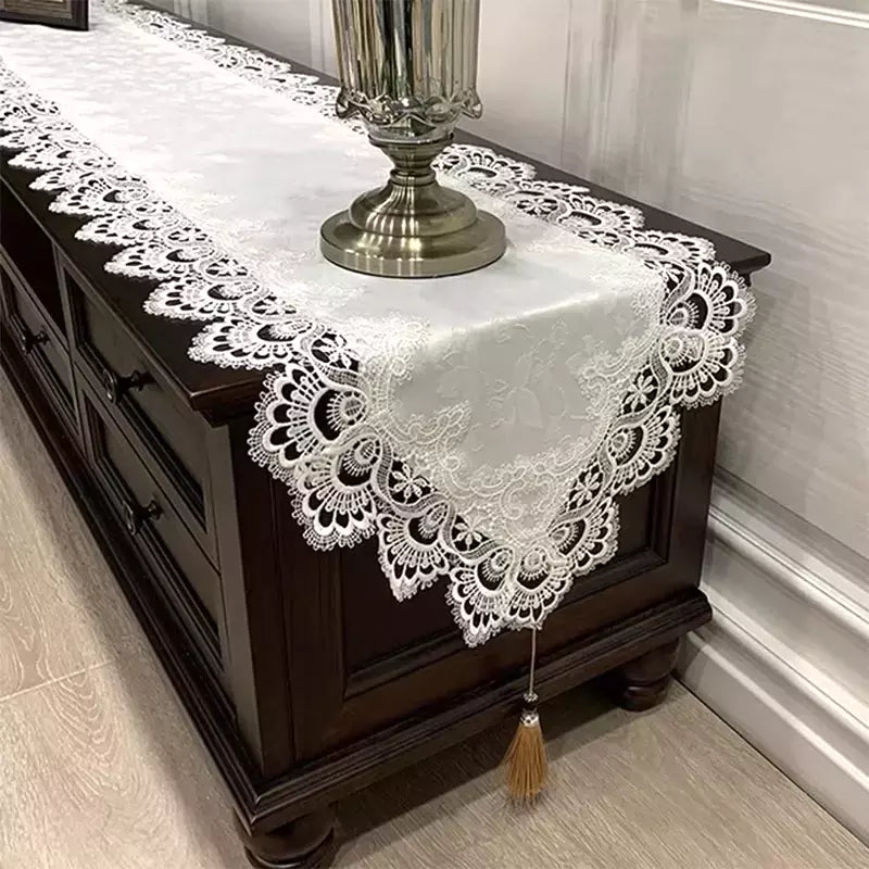 Toalha De Mesa De Renda De Flor Antiderrapante, Tampa De Mesa, Retângulo, Cozinha, Jantar, Café, Festa, Mesa, Decoração Do Armário