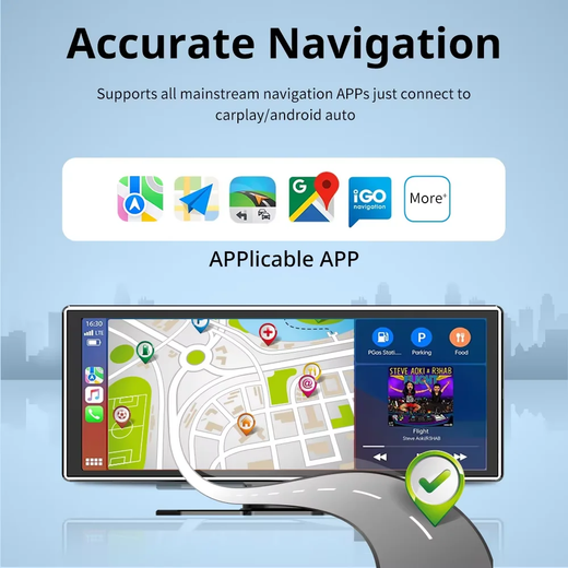 Reprodutor de vídeo multimídia com tela sensível ao toque IPS de 11,26 polegadas portátil 4K DVR sem fio CarPlay/Android Auto Dual Lens Gravador de condução