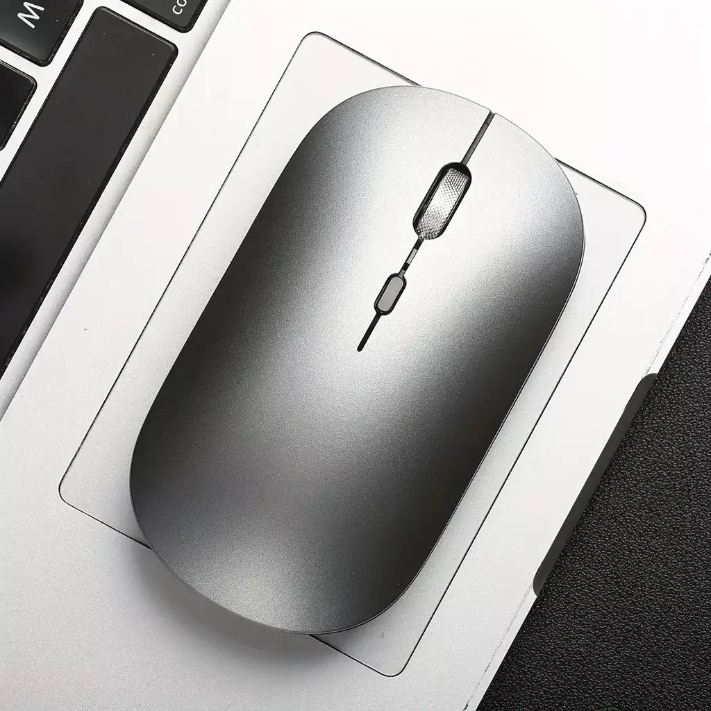 Mouse para jogos sem fio para PC - Mouse de computador ergonômico fino 2.4G, compatível com laptop/tablet/desktop (bateria não incluída)