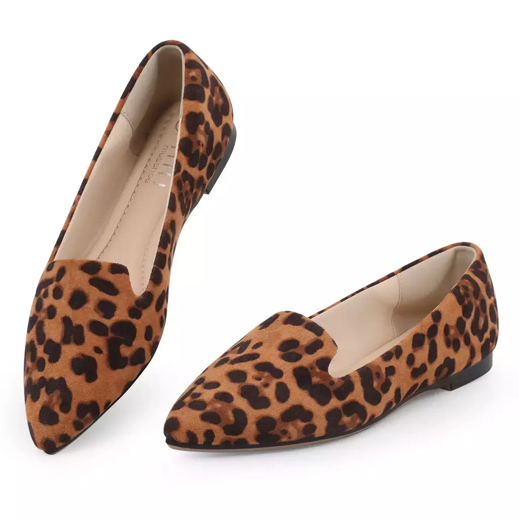 Sapatilha de Salto Baixo para Mulher, Confortável, Macio, Deslizamento, Sapatos Apontados, Casual, Descalço, Elegante Tênis