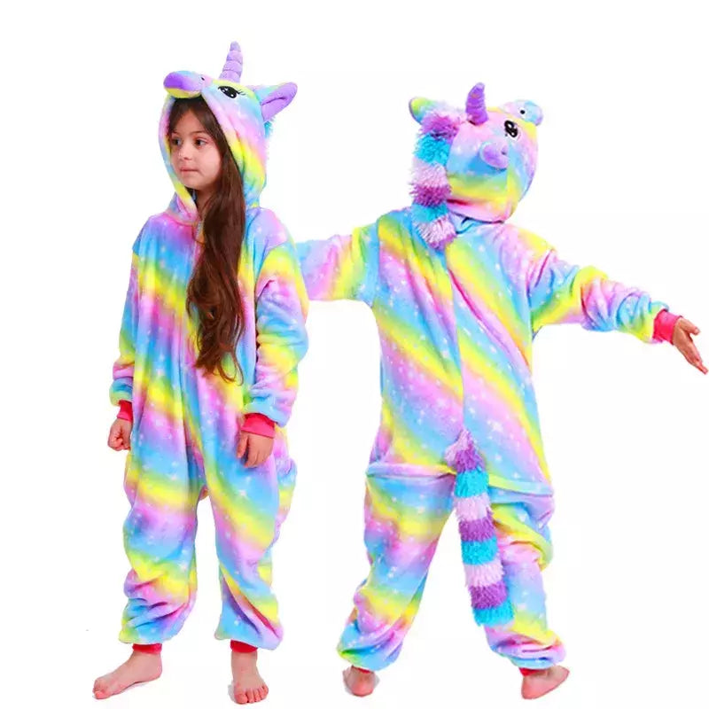 Kigurumi-Animal Onesies infantil, unicórnio, panda, macacão, pijama, anime, cosplay, fantasias, Natal, halloween, crianças, meninos, meninas