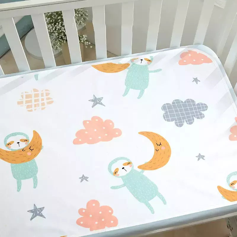 Folha de algodão lavável berço, Impermeável bebê urina Mudando Mat, Reutilizável infantil fralda Pad Cover, Recém-nascido cama colchão fralda
