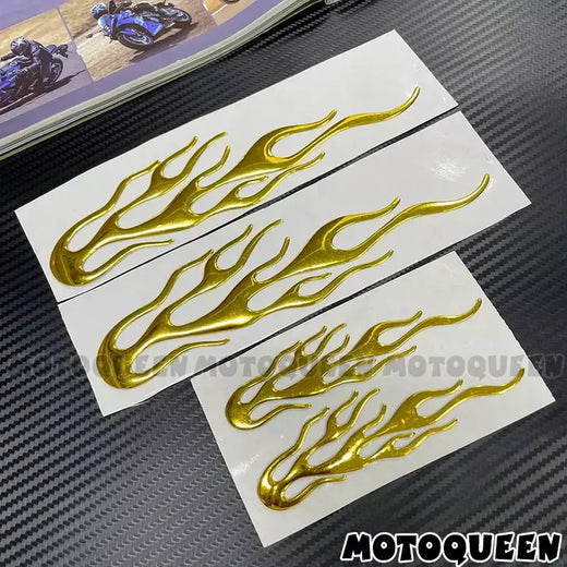 Etiqueta de chama 3d emblema vintage motocicleta estilo do carro gás tanque combustível almofada capacete decoração decalques adesivos para harley moto