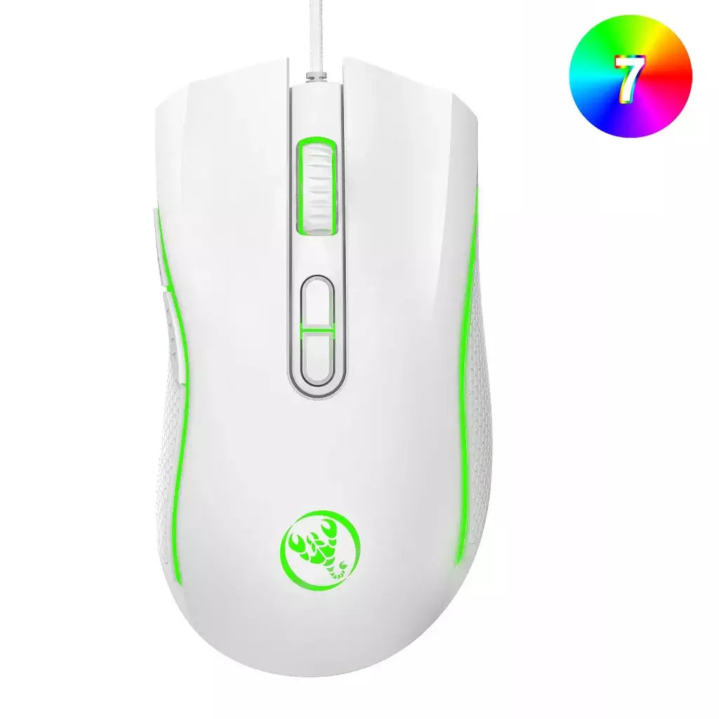 Escolha popular HXSJ A869 óptico ergonômico RGB ABS ajuste de resolução de 4 níveis mouse para jogos com fio para laptop e PC
