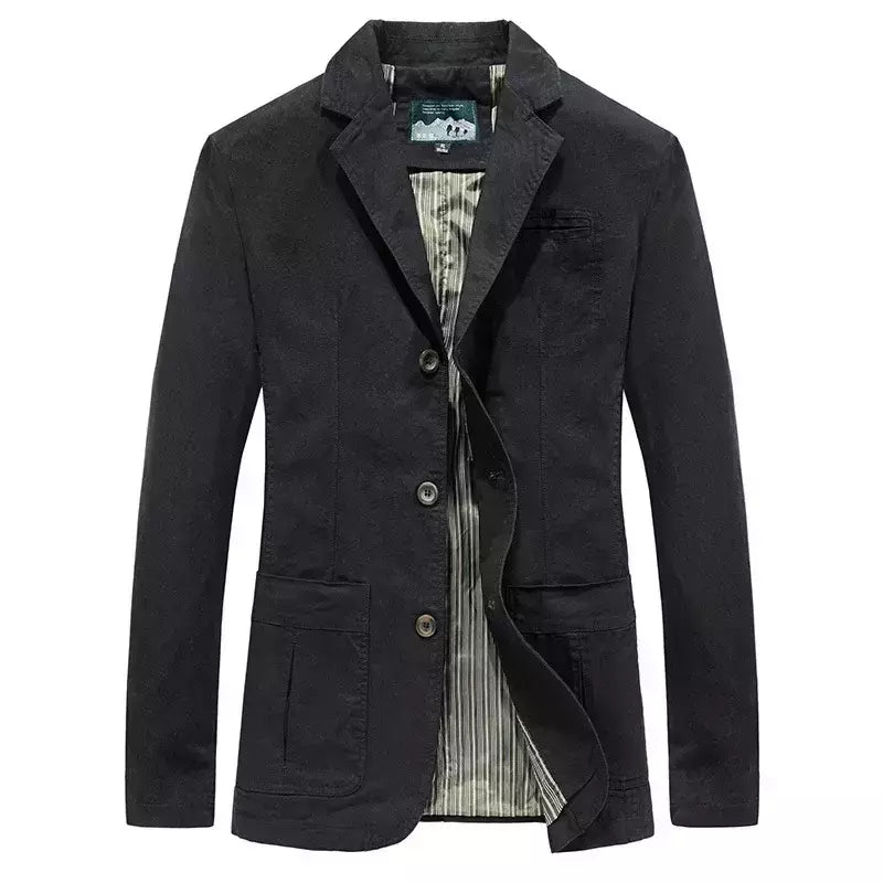 Blazers masculinos casuais de algodão, jaquetas slim fit, ternos masculinos, casacos de alta qualidade, tamanho 4XL