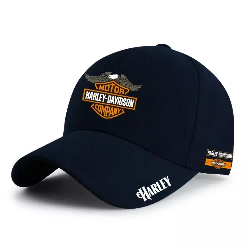 Carro 3d chapéu língua de pato para harley davidson sportster crachá boné moto boné de beisebol ajustável casual caminhão hip hop chapéu