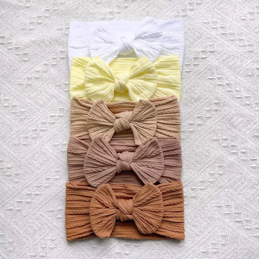 5 pçs bonito arcos bandana do bebê macio elástico faixas de cabelo da menina do bebê para recém-nascido infantil turbante headwear acessórios para o cabelo do bebê