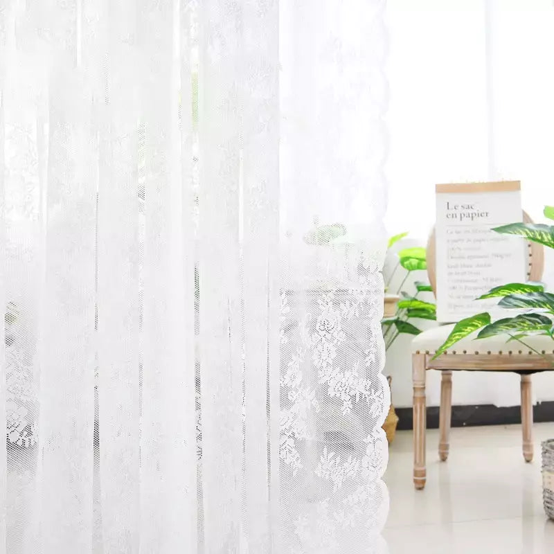 Cortina De Renda Francesa Com Tule Branco, Persianas, Sala De Estar E Suprimentos Do Quarto, Tela Respirável, Festa De Casamento, Decoração De Casa