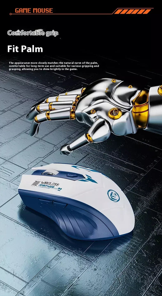 Obame 2025new silencioso bluetooth sem fio mouse recarregável display de nível da bateria para computador pc portátil escritório gaming mouse