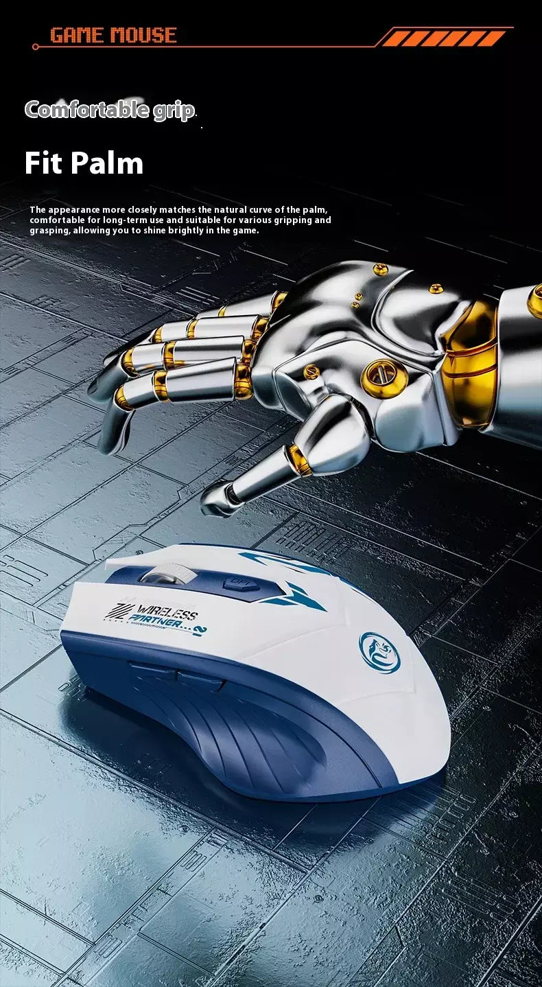 Obame 2025new silencioso bluetooth sem fio mouse recarregável display de nível da bateria para computador pc portátil escritório gaming mouse