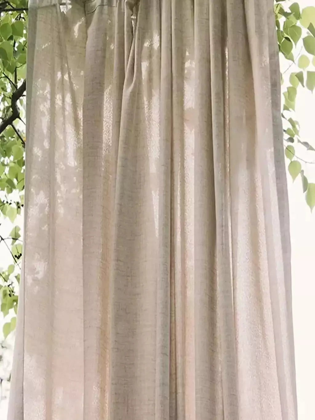 Estilo japonês espessado Semi-Sombreamento algodão linho Cortinas, Quartos e Salas