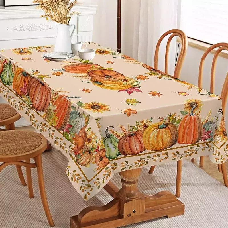 Pumpkin Pattern Retangular Toalha De Mesa, Decoração De Casa, Dia De Ação De Graças, Mesa De Festa, Ao Ar Livre, Outono