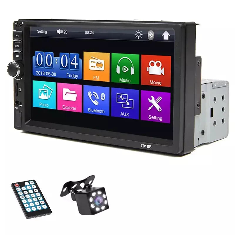 7 Polegada rádio do carro 1 din multimídia mp5 player espelho link tela de toque fm iso potência aux entrada bluetooth usb universal autoradio