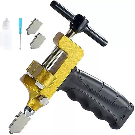 Cortador de vidro 2 em 1, cortador manual de azulejos para vidro/espelho/cerâmica/conjunto de ferramentas de corte de azulejos