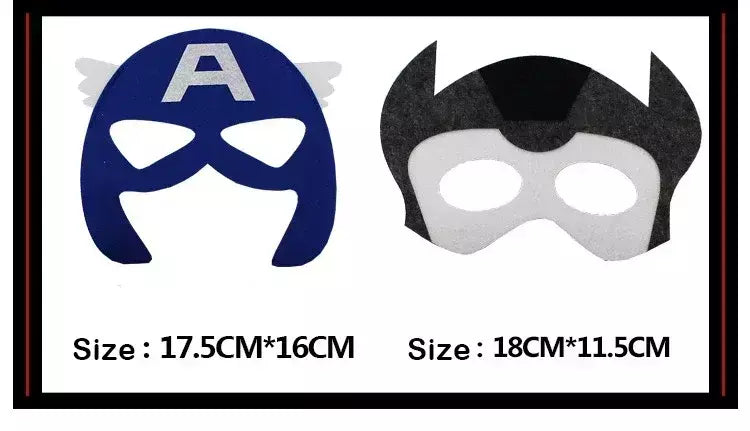 32/28/10 pçs/lote máscara de super-herói cosplay natal dia das bruxas crianças adulto carnaval festa adereços aniversário das crianças feltro masquerade