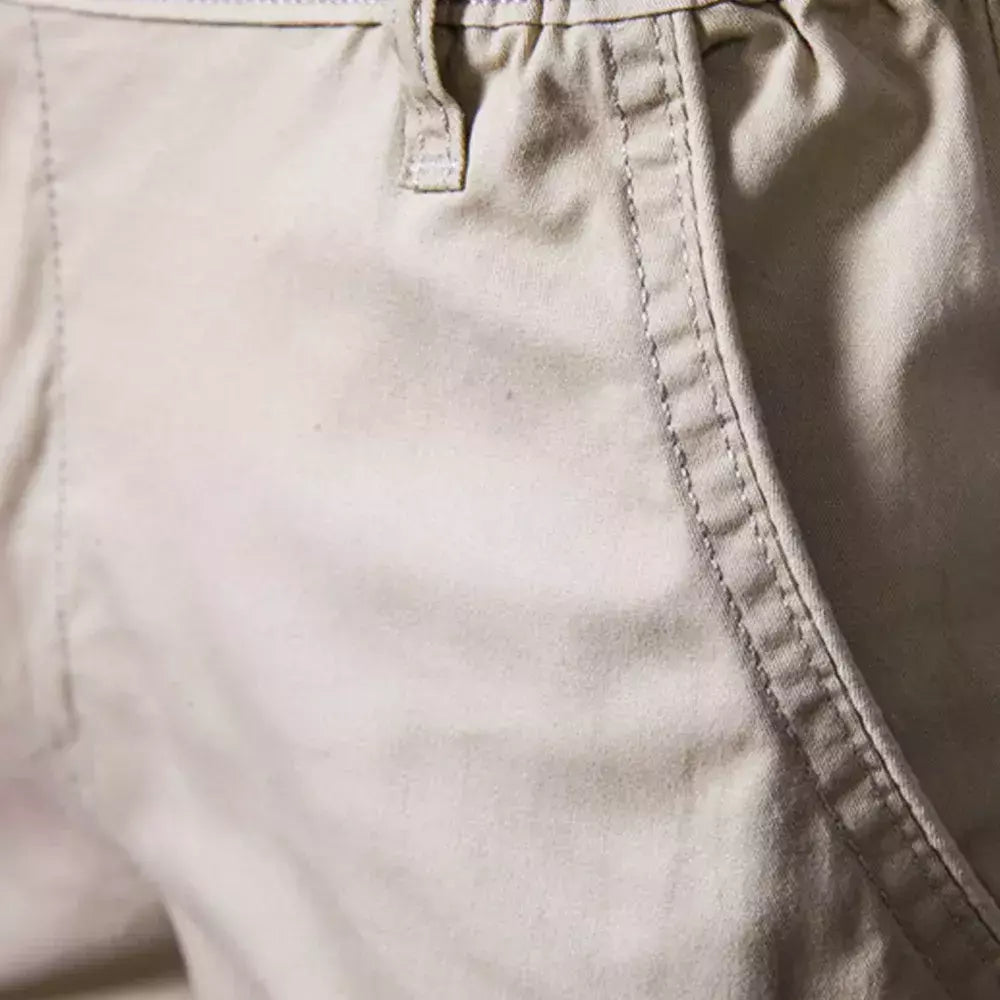 Calça curta de cintura elástica masculina, 100% algodão, monocromática, casual, de negócios, social, alta qualidade, nova, verão 2022