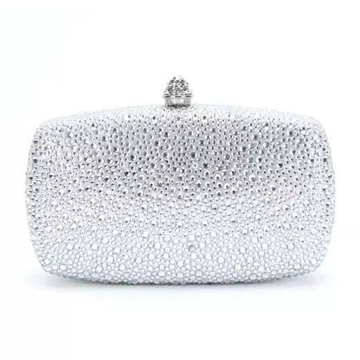 Bolsa noite strass para mulheres, bolsas de casamento, corrente de cristal, ouro, prata, pedras da noite, marrom, verde, pedras azuis