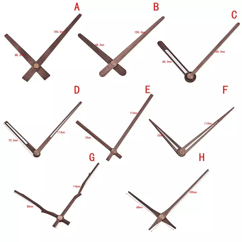 Mãos De Relógio De Parede De Madeira Para DIY, Agulha De Relógio, Peça De Substituição De Quartzo, Acessórios Artesanais, 12 em, 1PC