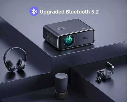 WiMiUS P62 Auto Focus/4K Suporte Projetor Nativo 1080P com WiFi 6 e Bluetooth 5.2 600ANSI Projetor Doméstico Externo 6D Keystone