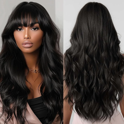 Destaque marrom onda do corpo franja peruca perucas de cabelo humano 180% densidade brasileiro virgem cabelo humano sem cola wear and go perucas onda do corpo