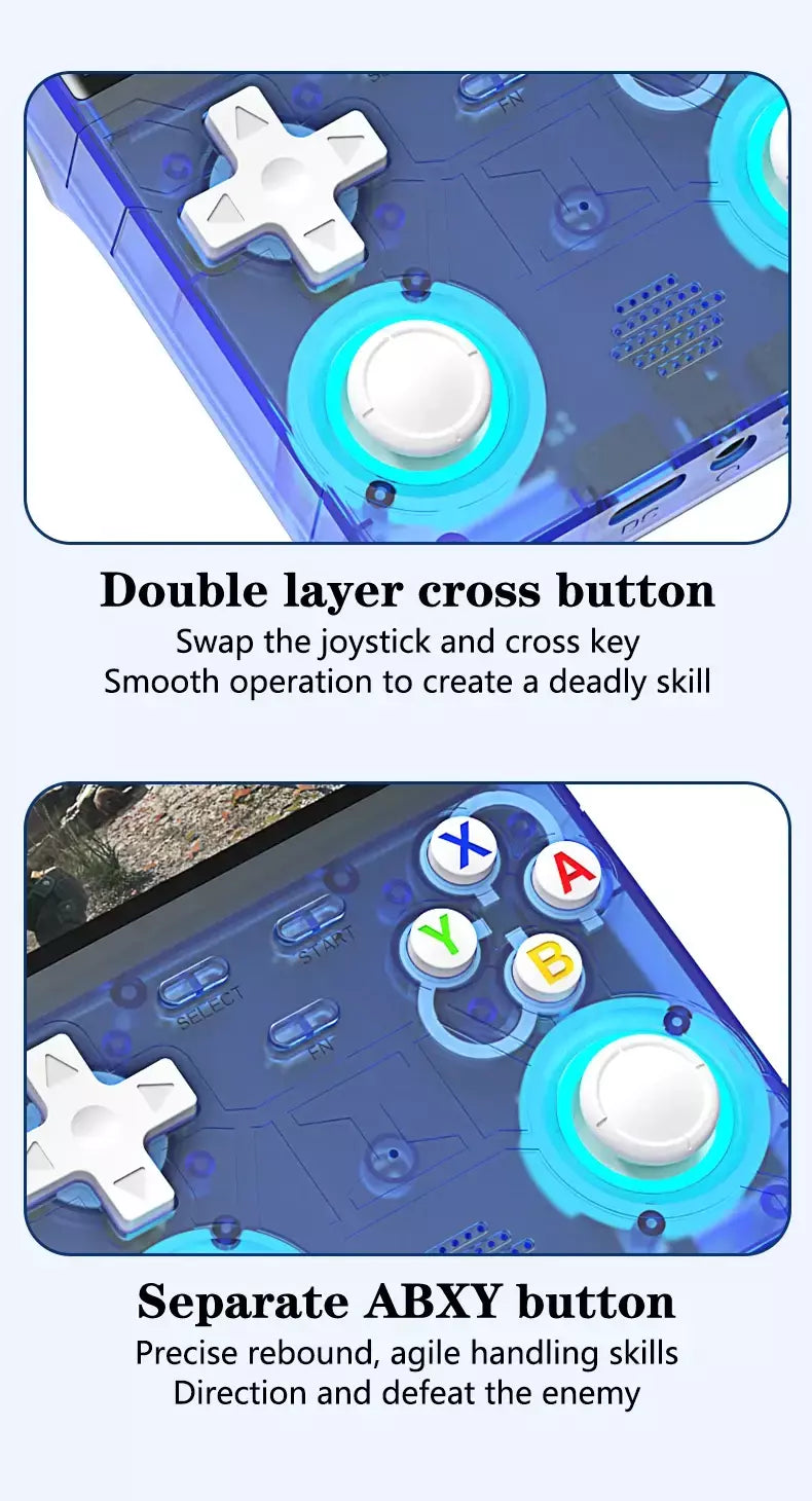 2025 r36 ultra open source r36s console de videogame sistema linux 4.0 Polegada tela ips portátil bolso player vídeo 64g melhores jogos