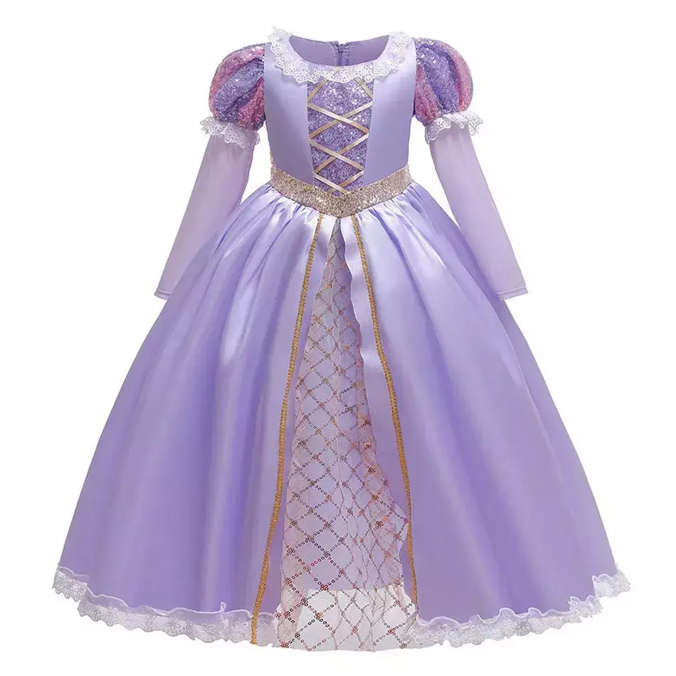 Crianças elsa ariel traje meninas quarta-feira dança disfarce crianças rapunzel vestido elegante barbi cosplay halloween fantasia 3-12t