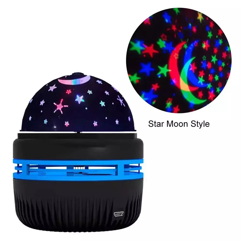 Lâmpada colorida do projetor USB, bola mágica giratória, céu estrelado, luz da noite conduzida, decoração do quarto, decoração do quarto, presentes das crianças