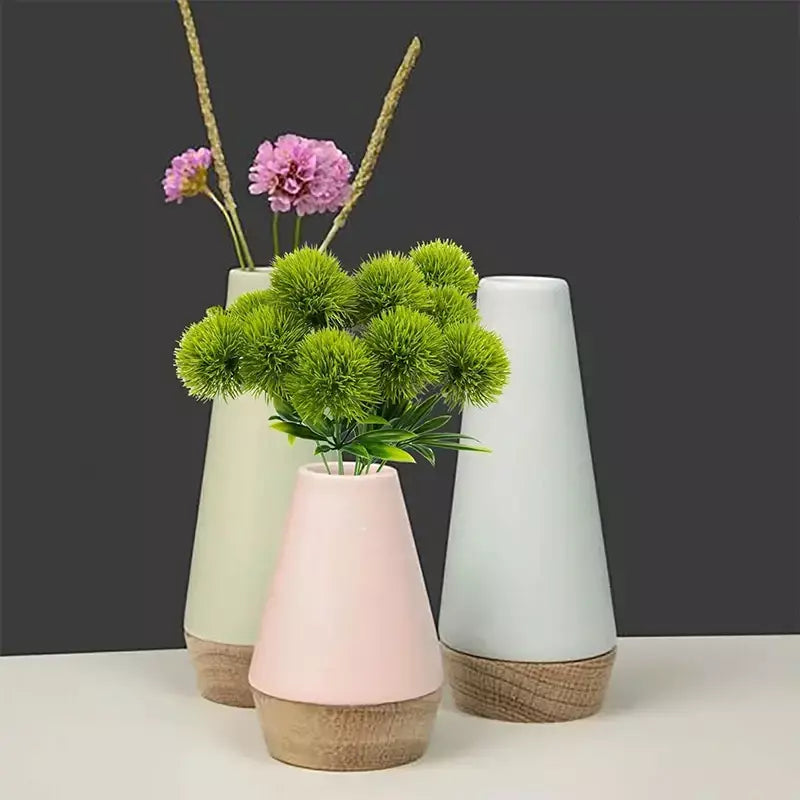 3/5/10 pçs 26cm plantas artificiais buquê de dandelion para casa decoração do quarto jardim casamento flores falsas vaso ornamental