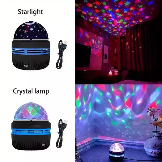 Lâmpada colorida do projetor USB, bola mágica giratória, céu estrelado, luz da noite conduzida, decoração do quarto, decoração do quarto, presentes das crianças