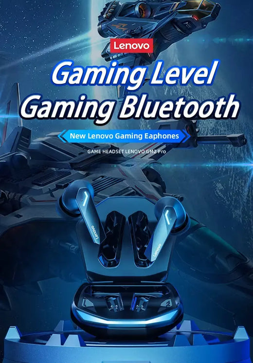 Escolha lenovo gm2 pro 5.3 fone de ouvido bluetooth sem fio fones baixa latência chamada hd modo duplo gaming headset com microfone