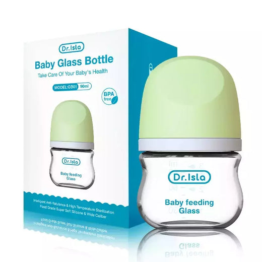 Mamadeiras de leite antiflatulência recém-nascidas, Mamadeira, Vidro, Sem BPA, 90ml, 160ml, 1pc