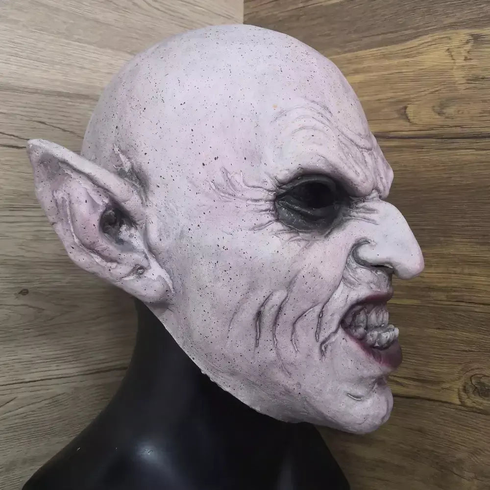 Nosferatu cinza vampiro látex assustador máscara de halloween terror fantasma diabo máscara festa de dança assustador bioquímico alienígena zumbi bonés máscara
