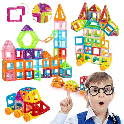 64-184 pçs crianças blocos de construção magnéticos mini tamanho brinquedos magnéticos para meninos conjunto de construção brinquedo haste para crianças meninas