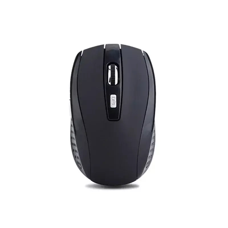 Mouse silencioso sem fio 2.4G, mouse óptico portátil de escritório alimentado por bateria com níveis de DPI ajustáveis, adequado para laptops.