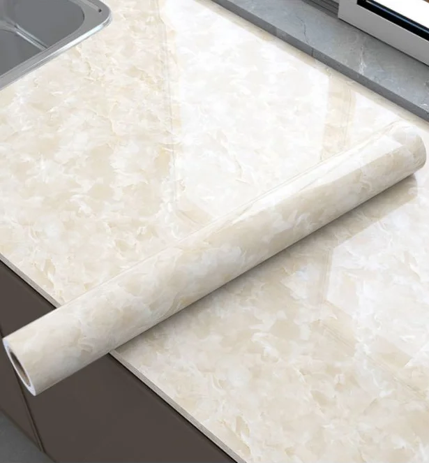 Papel de parede autoadesivo de mármore, Oil Proof, Adesivos em rolos para cozinha, Impermeável, Papel de contato para parede do banheiro