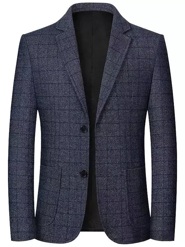 Blazers de negócios xadrez masculinos, roupas formais, ternos masculinos, jaquetas casuais, casacos, blazers slim fit, primavera, outono, tamanho 4XL, novo