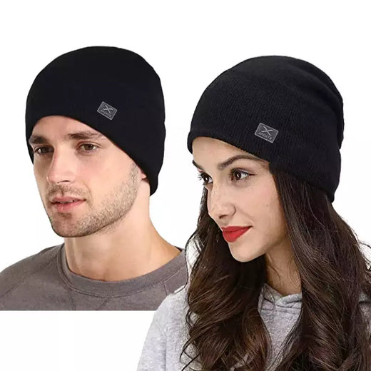 Gorro de malha para homens e mulheres, gorro, skullies e gorros de inverno